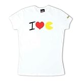 Pac Man Love Ladies Fitted T-Shirt Video Game