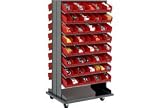 16 Shelf Bench Rack With 128 Bins 4 Inch Wide