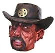 Runs Small - Marshal Costume Mask - Fun Scary Western Costume Mask