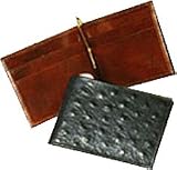 Men's Scully Leather Credit Card Bill Clip Ostrich 2007
