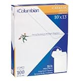 Columbian White 10 x 13 Inch Catalog Grip-Seal Closure Envelopes 100 Count (CO925)