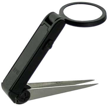 Tweezer - Built-In Magnifier - LED Light