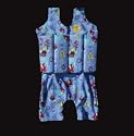 Splash About Short John style FloatSuit with adjustable buoyancy: 2nds because of Fantasy Fish print UPSIDE DOWN, 2 to 4 years