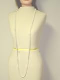 Js19, White Long Pearl Necklace for Women and Teens