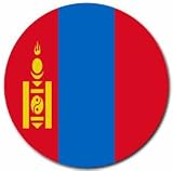 Mongolia Flag Round Mouse Pad