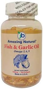 AMAZING NATURAL FISH AND GARLIC OIL CAPSULES WITH OMEGA 3 6 9 FOR A HEALTHY NATURAL BODY