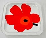 marimekko スクエア サラダプレート 3枚セット レッド 5579-0841