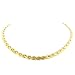 Jewelry : 14K Yellow Gold Satin Shiny Stampato Necklace - 17''