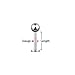 Earring Labret Medusa Stud Cartilage (Lip Stud) 14 Gauge