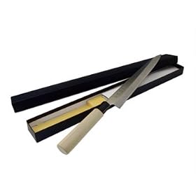 Click here to buy 10 1 4 Blade Sashimi Knife w  Wooden Handle by Japanese Import.