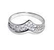 10KT White Gold Filigree Band 10K Designed Thumb Ring