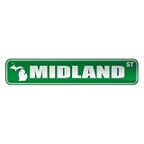  MIDLAND ST  STREET SIGN USA CITY MICHIGAN