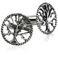 Silver Tree of Life Cufflinks with Gift Box