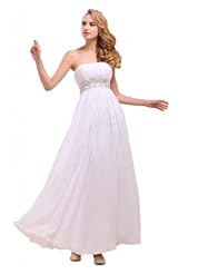 Chiffon Natural   Waistline Beaded Applique Floor Length Evening Dress 