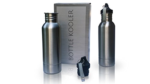 Bottle Kooler - Stainless Steel Bottle Insulator (Pack of 2) - Keeps Beer Cold Longer - Fits Most 12oz Bottles - with Bottle Opener.