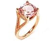 18k Yellow Gold Natural Morganite & Diamond Ring Size 6.5 Ct.tw 6.50