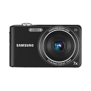 Samsung PL200 - Digital camera - compact - 14.2 Mpix - optical zoom: 7 x - supported memory: SD, SDHC - black