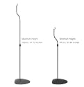 Universal Adjustable Speaker Stands 81cm to 106cm (Pair, Black)