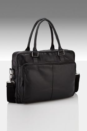 Autograph Leather Double Handle Laptop Bag