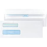Quality Park #10 Double Window Envelopes, Self-Sealing (Redi-Seal), 500 Envelopes (24559)