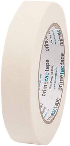 Pratt Plus 800 Paper General Purpose Standard Masking Tape, 20 lbs/inch Tensile Strength, 60 yds Length x 1" Width, 3" Core, White (Pack of 12)