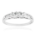 Three-Stone Diamond Ring 1/4ctw - Size 8.5