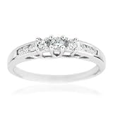 Three Stone Diamond Ring 1/4ctw