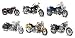 Harley-Davidson Set of 6 Motocycles (Harley 20)