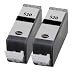MoreInks PGI-520Bk x 2 WITH CHIP - 2 Black Compatible Ink Cartridges for Canon Pixma IP3600 IP4600 IP4700 MP540 MP560 MP620 MP630 MP640 MX860 MP980 and MP990 - Fully Chipped, Ready For Use, No Fuss!