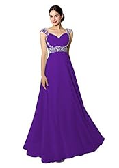 Chiffon/Satin Beaded Sequined Lace-Up Bridesmaid Dress/Prom Dress 
