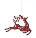 4.75" Christmas Brights Red Glitter Drenched Deer Christmas Ornament