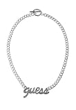 Image of Guess UBN10704 Ladies Chain with Crystal Pave Guess Logo Necklet