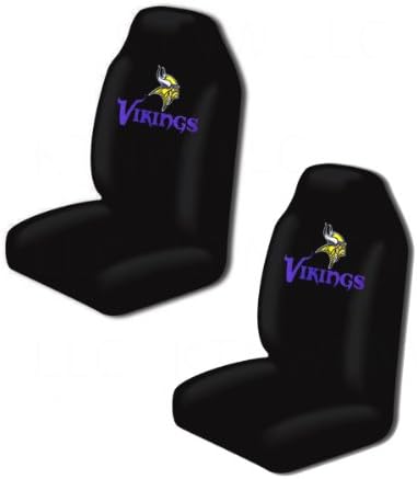 Set of 2 NFL Licensed Universal-Fit Front Bucket Seat Cover - MINNESOTA VIKINGS