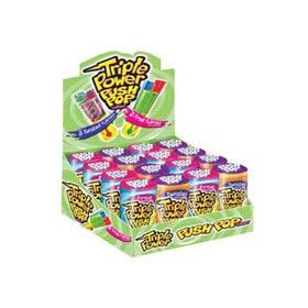 Topps Triple Power Push Pop Candy - 16 / Box