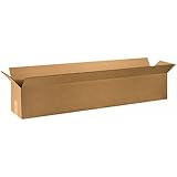 Aviditi 4888 Long Corrugated Box, 48" Length x 8" Width x 8" Height, Kraft (Bundle of 20)