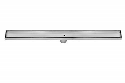 DreamDrain Brushed Stainless Linear Shower Drain Tile Insert - 24 Inch