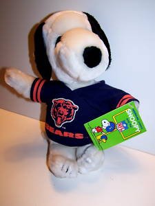 Peanuts SNOOPY PLUSH Wearing CHICAGO BEARS SHIRT
