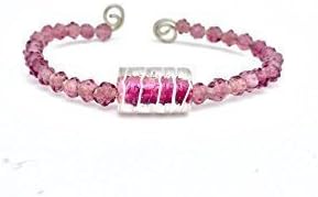 1 size purple bracelet, glass beaded one size adjustable bracelet