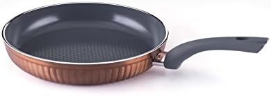 CeraStone Titanium CWA0414 Wainscott Village With Bakelite Handle Aluminum Fry Pan Cookware, Copper