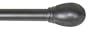 Window Curtain Rod / Drapery Rod 22 Inch - 56 Inch Oblong Black