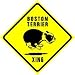 boston terrier - BOSTON TERRIER CROSSING sign * street dog