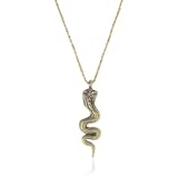 Vanessa Mooney Brass Cobra Amulet on Long Bras