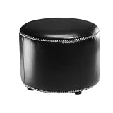 Safavieh Crocodile-print Safford Black Leather Ottoman