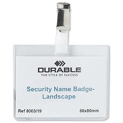 Durable 8603-19 Namensschilder mit Clip farblos Inh.5