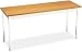 HON UTM2060MLCHR Non-Folding Utility Table, Rectangular, 60w x 20d x 29h, Medium Oak