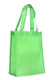 Eco Friendly Tote Lunch Gift Bags with Long Handles, Green