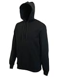 Fruit of the Loom pullover hooded sweatshirt Black XXL (47 - 49 inch chest)