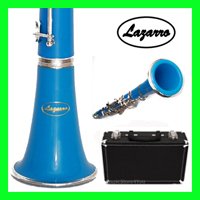 Lazarro Band Bb CLARINET Nickel Keys with Deluxe Case & Extras (SEA BLUE)