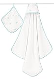 aden + anais Classic Hooded Towel + Washcloth Set, Hide and Sea by aden + anais [並行輸入品]