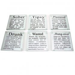 Drunk Glass Coasters Set of 6 by KegWorks